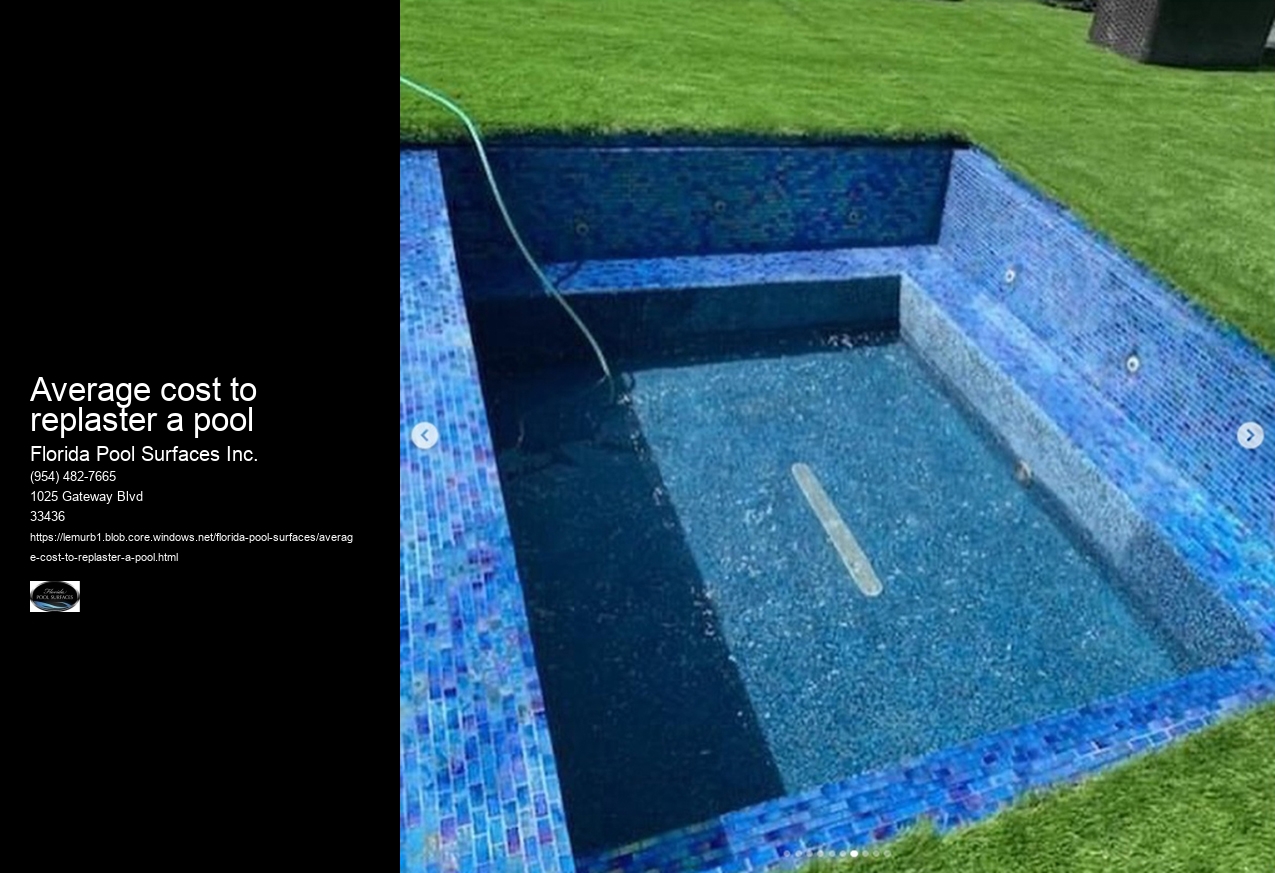 average cost to replaster a pool