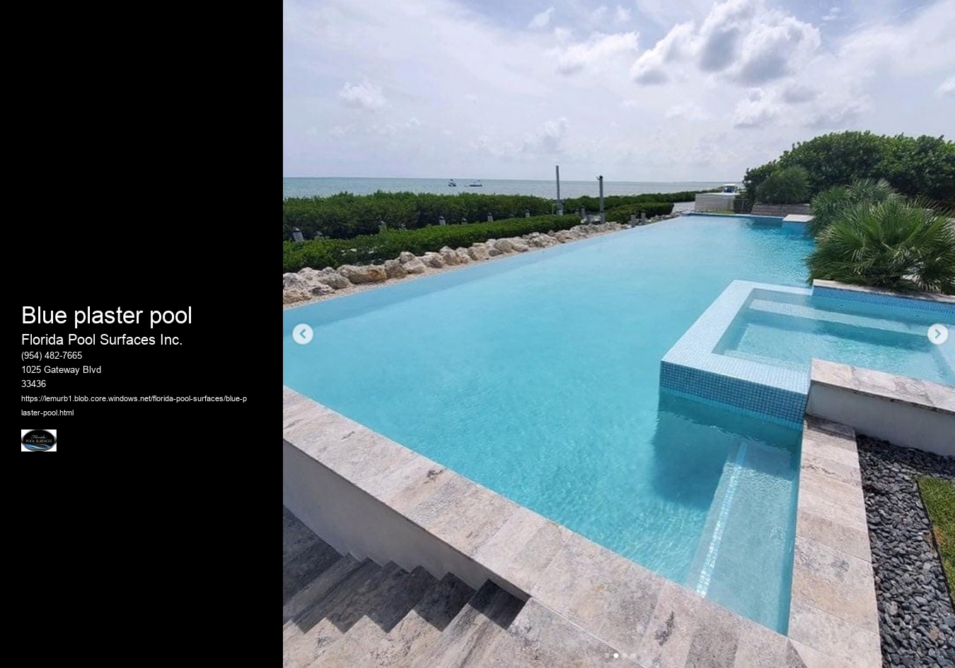 blue plaster pool