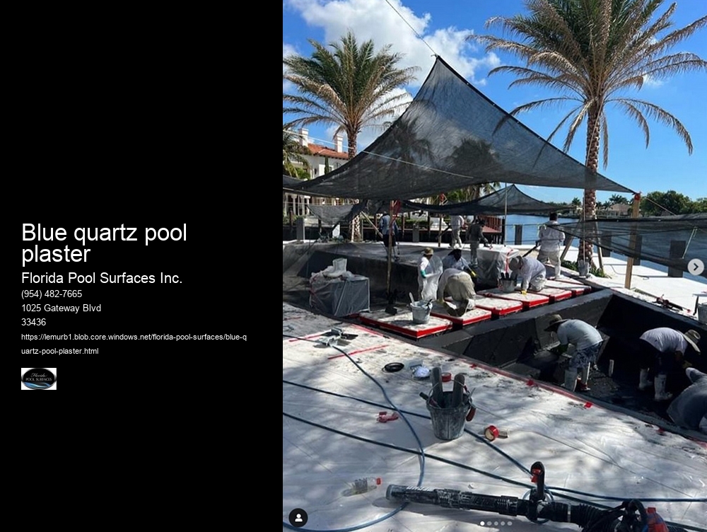 blue quartz pool plaster