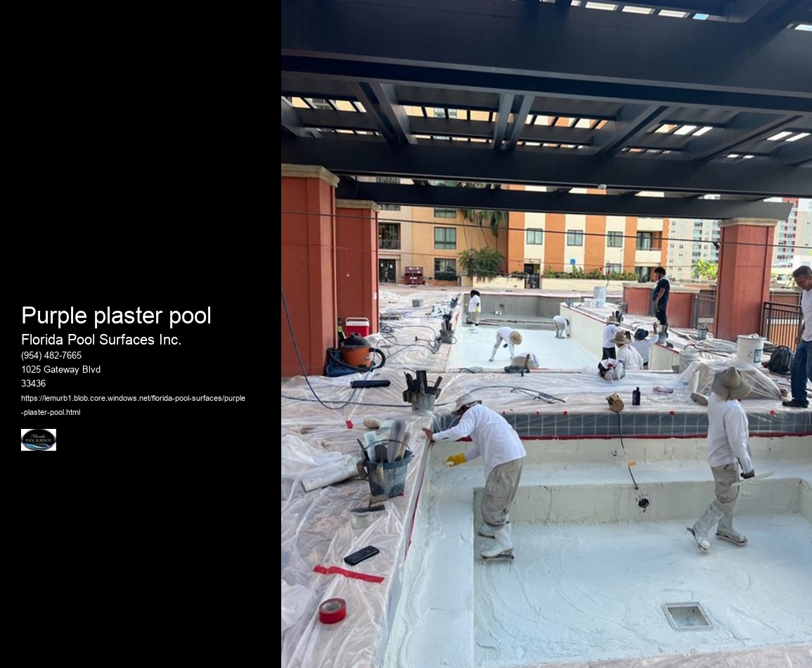 purple plaster pool
