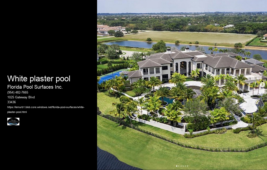 white plaster pool